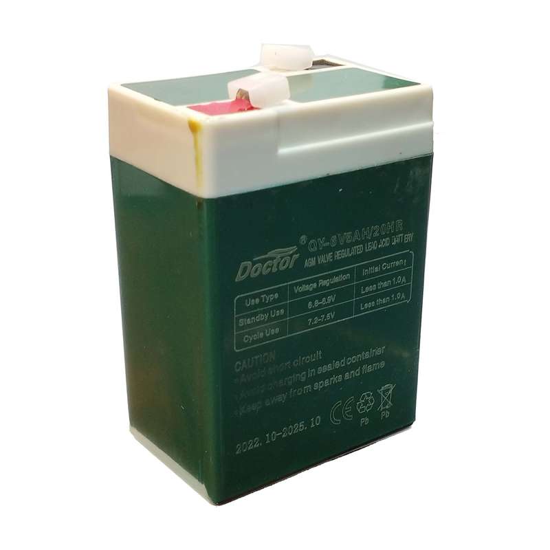باتری سیلد اسید 6 ولت 5 آمپر ساعت دکتر مدل KSRE-6-5