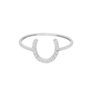 نقد و بررسی انگشتر طلا 18 عیار زنانه ماوی گالری مدل نعل نگینی توسط خریداران