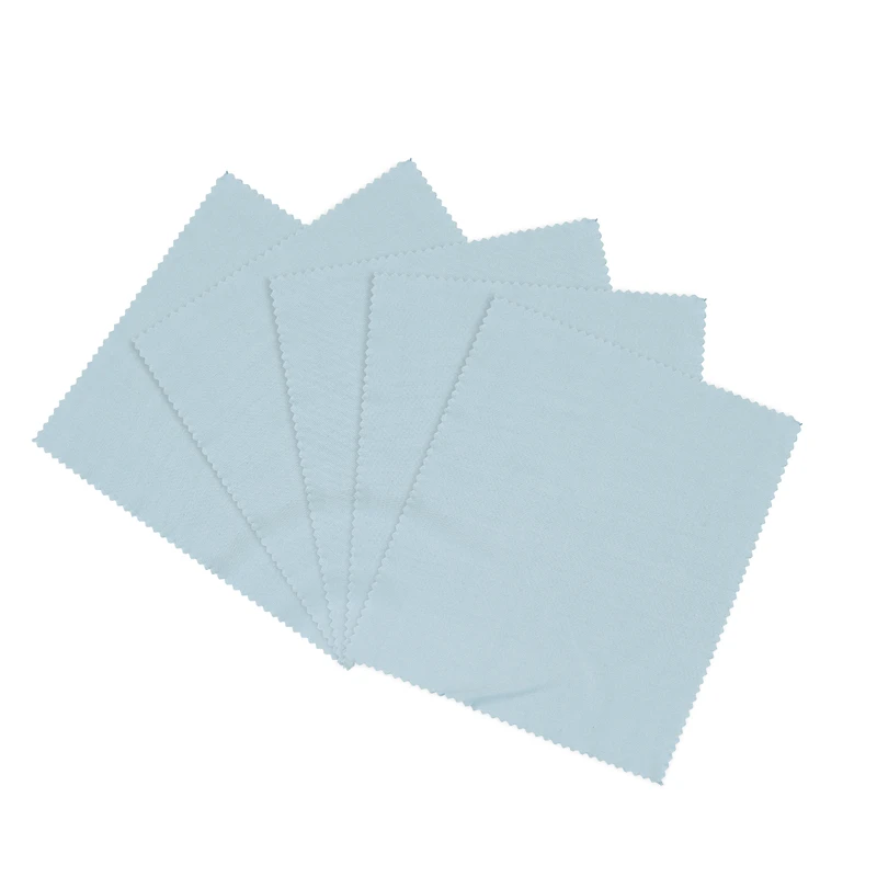 دستمال عینک مدل مایکروفایبر کد 5-MK-BLU  بسته 5عددی