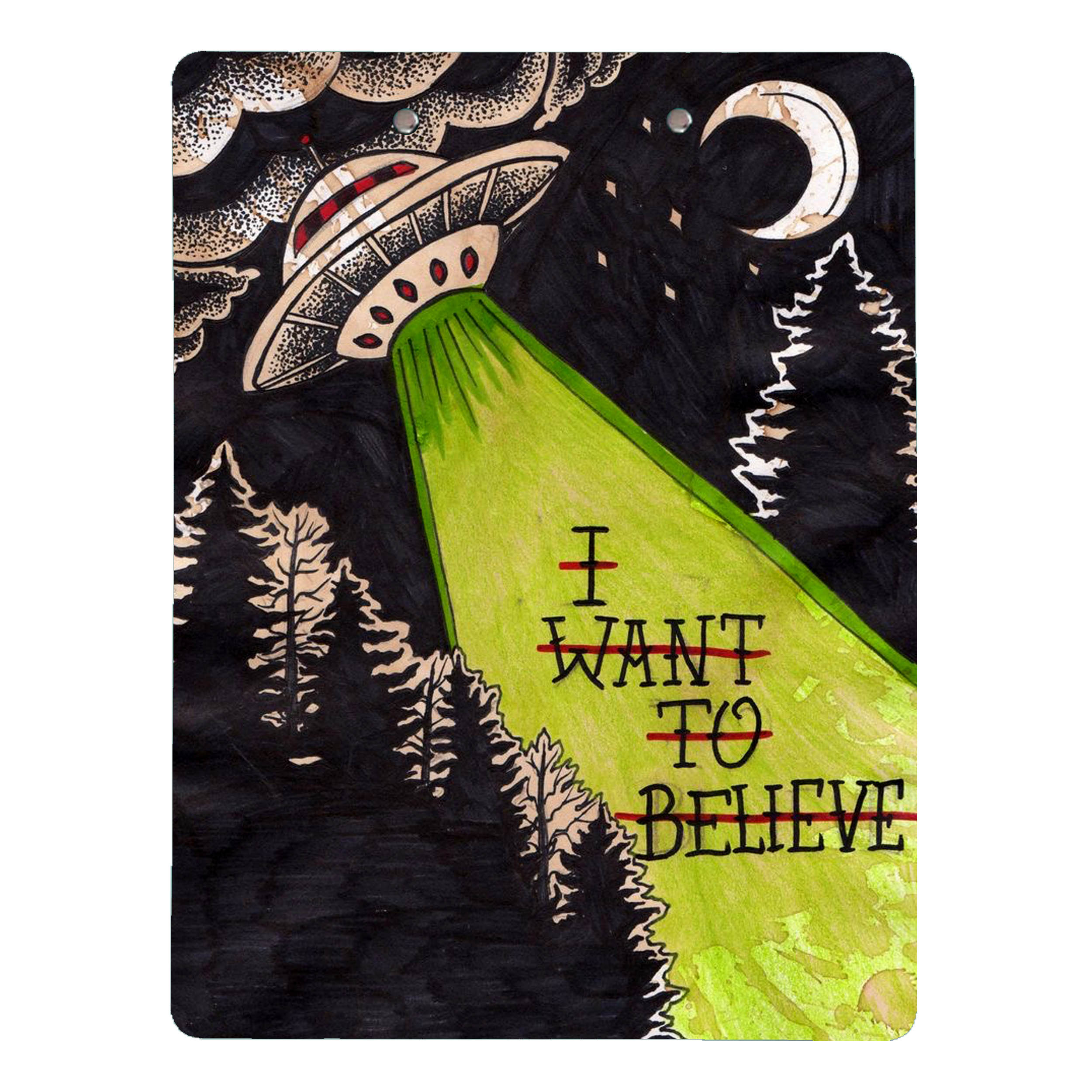 تخته شاسی مدل I Want To Believe سایز A4