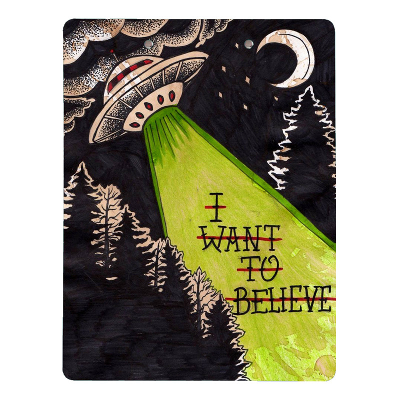 تخته شاسی مدل I Want To Believe سایز A4