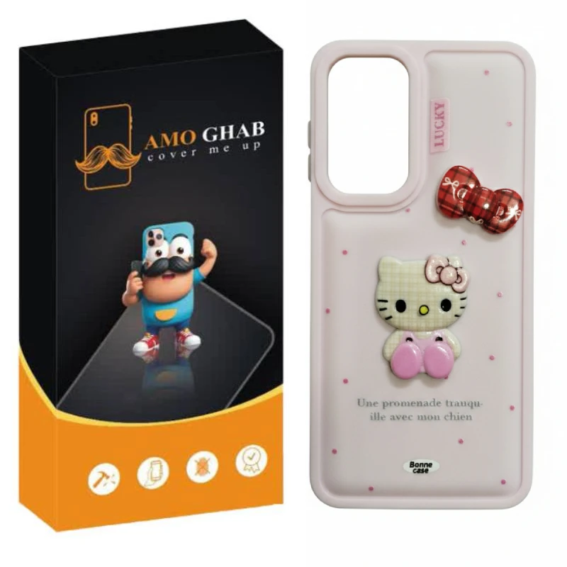 کاور عمو قاب مدل کیتی عروسکی مناسب برای گوشی موبایل سامسونگ Galaxy A52
