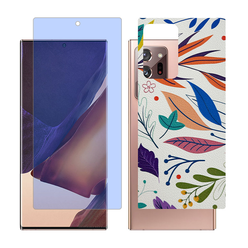 محافظ صفحه نمایش بلو کات گلس مدل together مناسب برای گوشی موبایل سامسونگ Galaxy Note20 Ultra 5G به همراه برچسب پوششی پشت گوشی