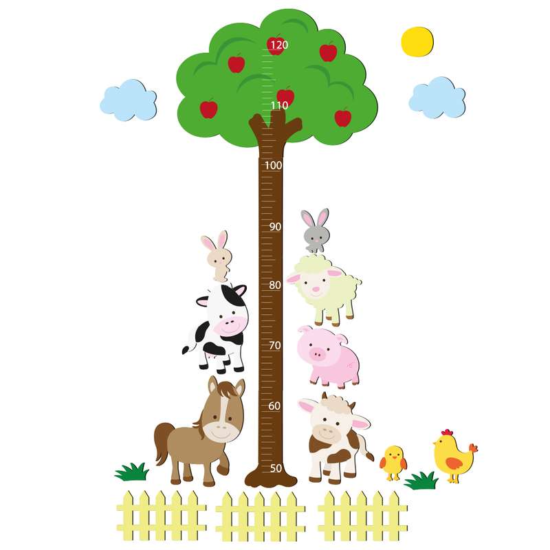 استیکر چوبی کودک باروچین مدل حیوانات مزرعه