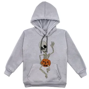 هودی پسرانه مدل اسکلت F24 رنگ طوسی