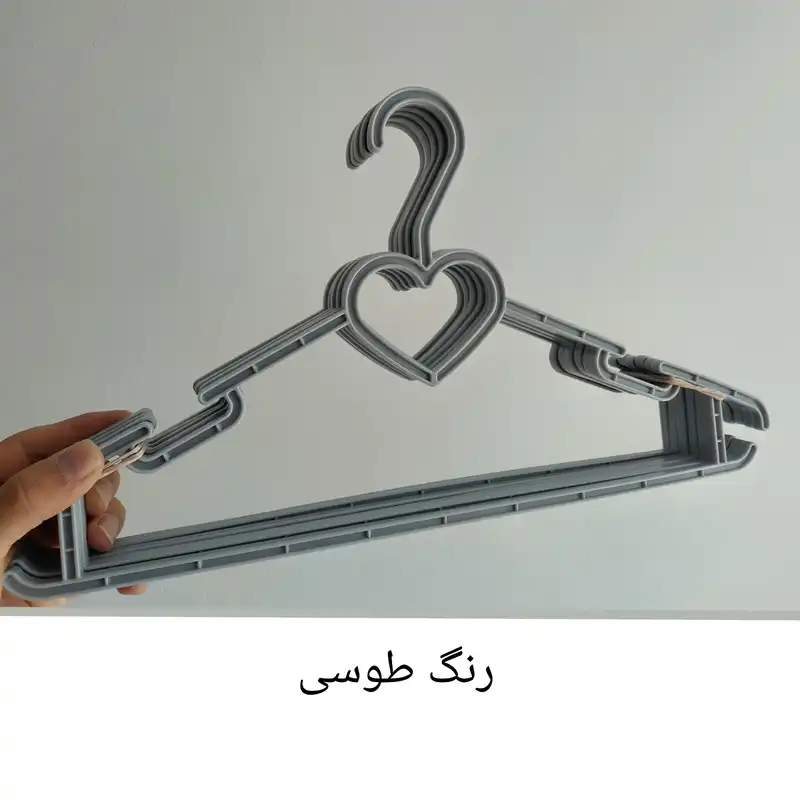 چوب لباسی مدل قلب بسته 6 عددی