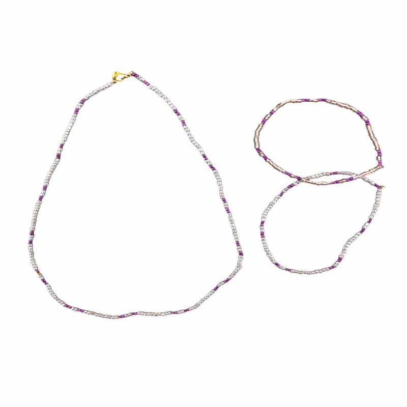 نیم ست دخترانه مدل ملیله منجوق کد 653365