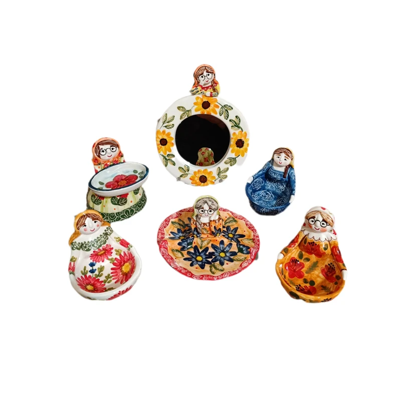 مجموعه ظروف هفت سین 6 پارچه مدل نن جون