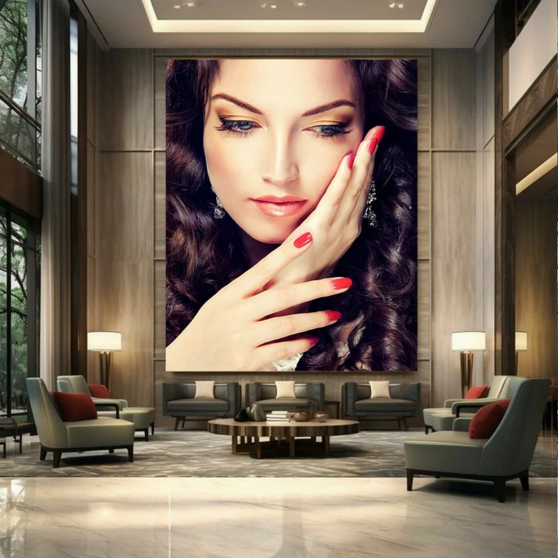 تابلو بوم طرح آرایشگاه زنانه مدل میکاپ ساده کد GR1642