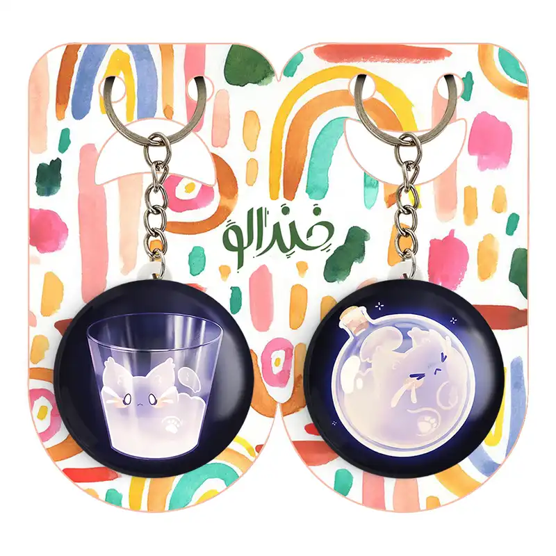 جاکلیدی خندالو مدل گربه حیوانات بامزه کد 2104621048 مجموعه 2 عددی