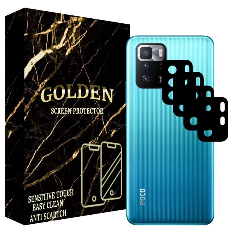 محافظ لنز دوربین گلدن مدل GLL-04 مناسب برای گوشی موبایل شیائومی POCO X3 GT 5G بسته چهار عددی