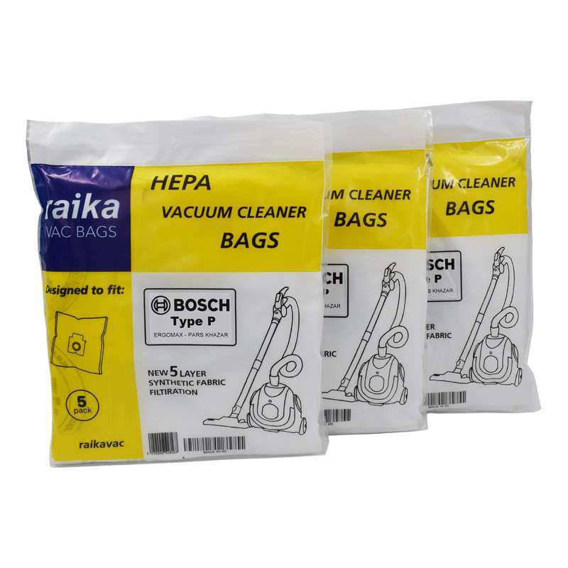 پاکت جاروبرقی رایکا مدل بوش 2000 مناسب برای جاروبرقی پارس خزر و بوش تایپ P بسته 5 عددی