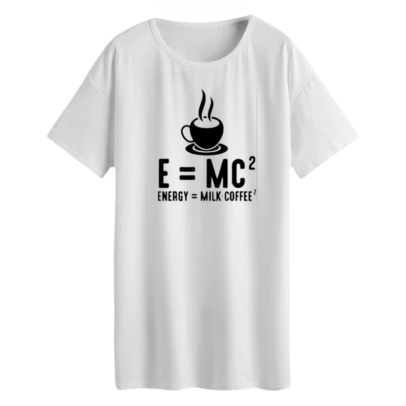 تی شرت لانگ آستین کوتاه زنانه مدل فرمول انرژی