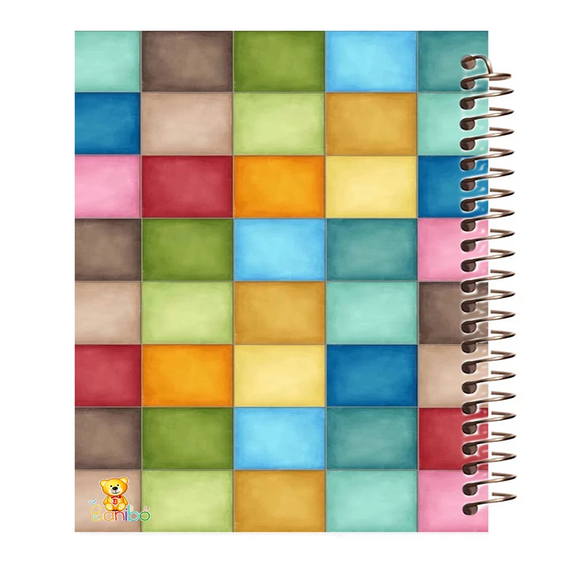 دفتر مشق 100 برگ بانیبو طرح  چند رنگ کد 814