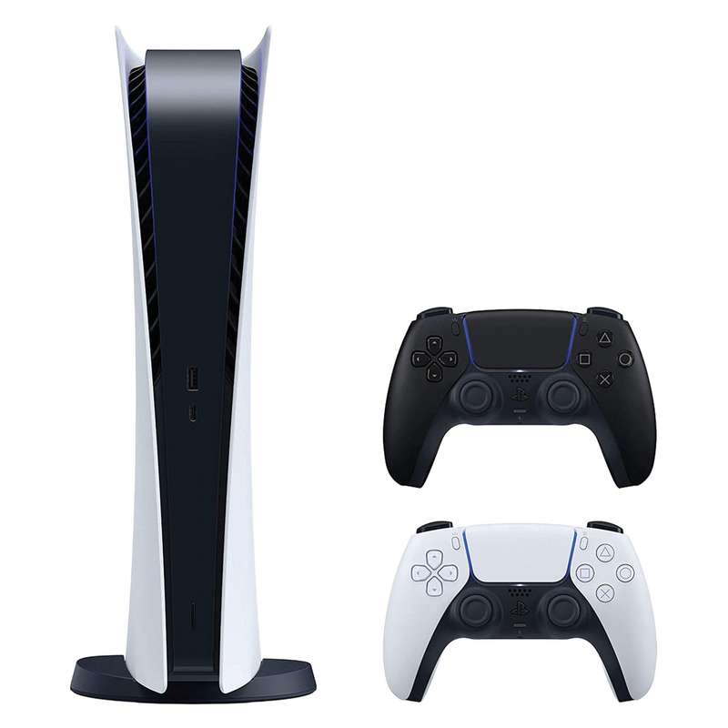مجموعه کنسول بازی سونی مدل ِPlayStation 5 Digital ظرفیت 825 گیگابایت به همراه دسته اضافی مجموعه کنسول بازی سونی مدل ِPlayStation 5 Digital ظرفیت 825 گیگابایت به همراه دسته اضافی