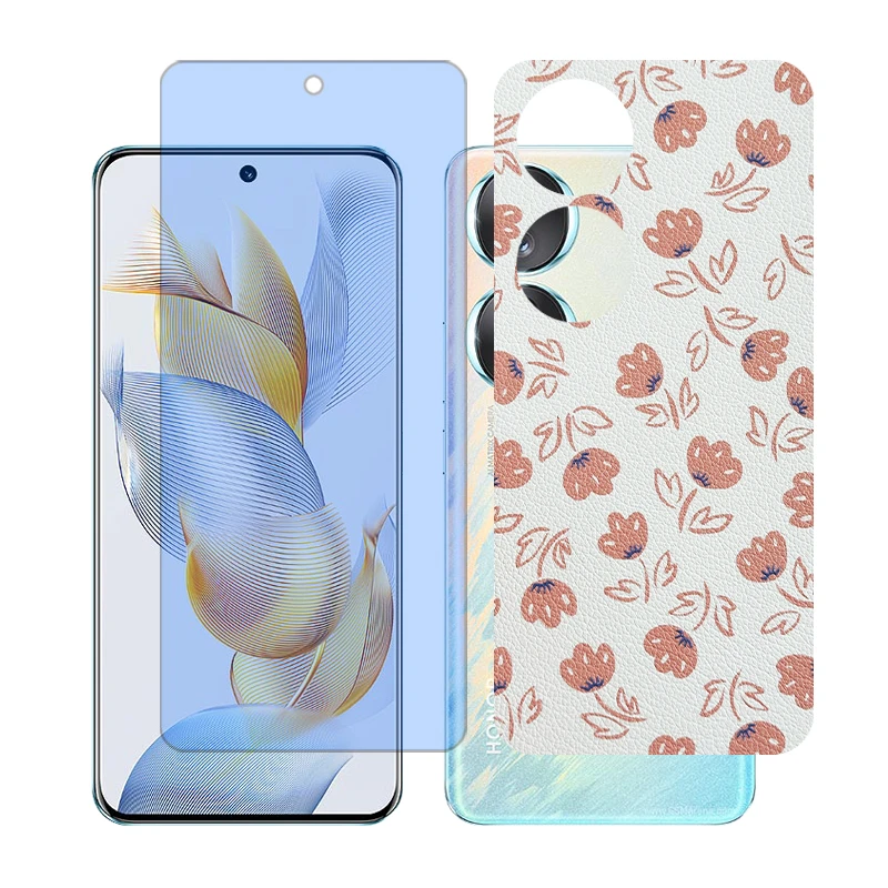 محافظ صفحه نمایش مات آنتی بلو گلس مدل Together مناسب برای گوشی موبایل آنر 90 به همراه برچسب پوششی پشت گوشی