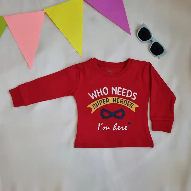 ست تی شرت و شلوار نوزادی مدل سوپر هیرو