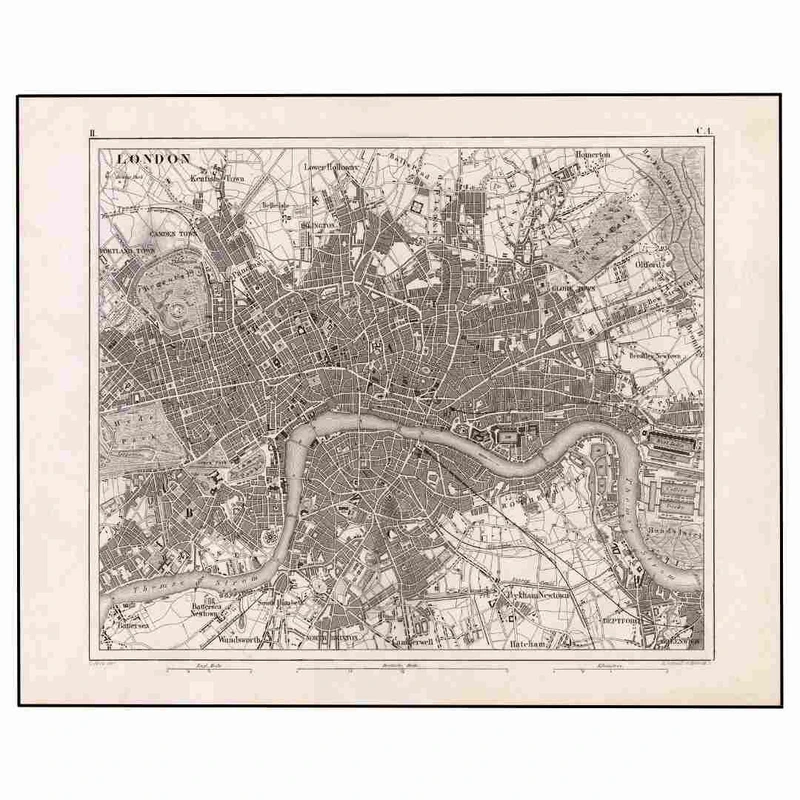 پوستر مدل نقشه هوایی لندن