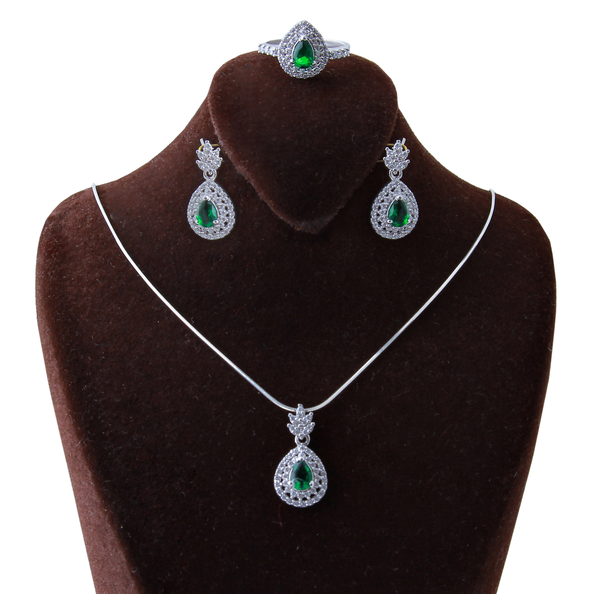   نیم ست نقره زنانه بازرگانی میلادی کد NTR_182