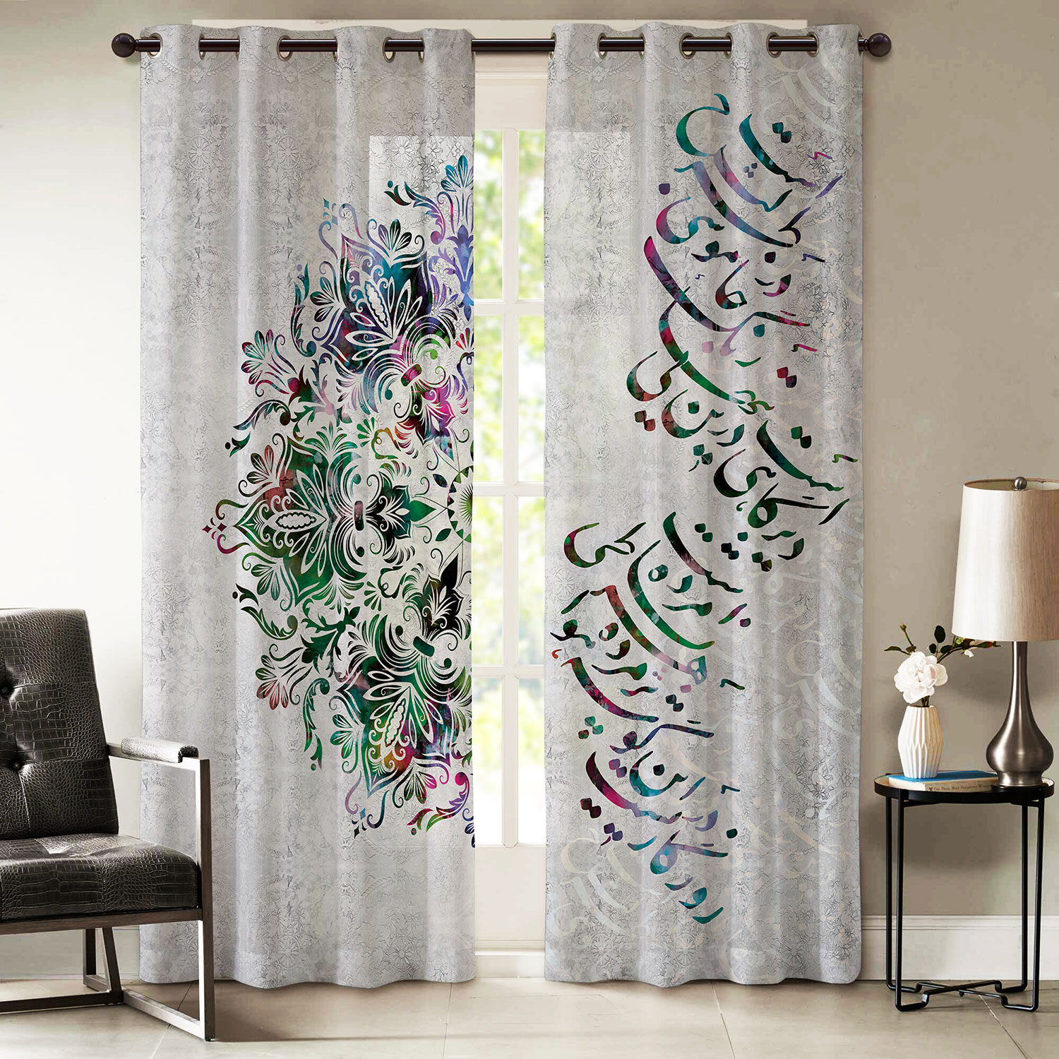 پرده شمسه نگار مدل CTr513 سایز 300x140 سانتی متر