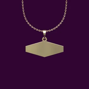 گردنبند طلا 18 عیار زنانه مدوپد مدل شکل هندسی کد P2-1-1243