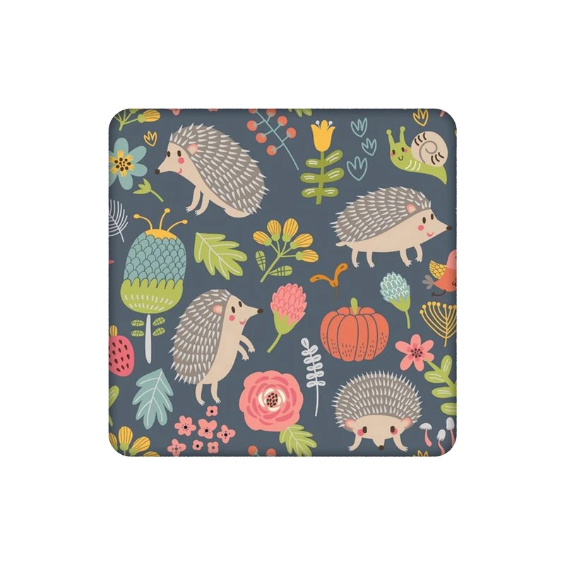 زیرلیوانی طرح بک گراند جوجه تیغی و گل کد 0963238