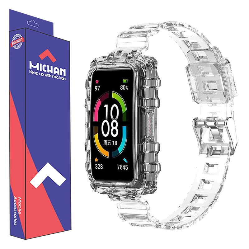 بند ساعت هوشمند میچان مدل Protective مناسب برای ساعت هوشمند هوآوی band 7