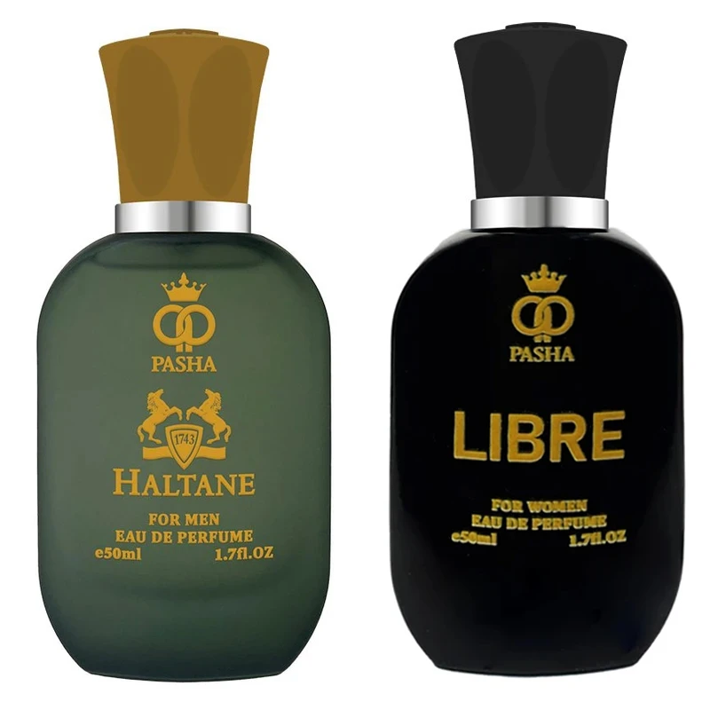 ادوپرفیوم پاشا مدل لیبر و هالتان با رایحه گرم حجم 50 میلی‌لیتر بسته 2 عددی