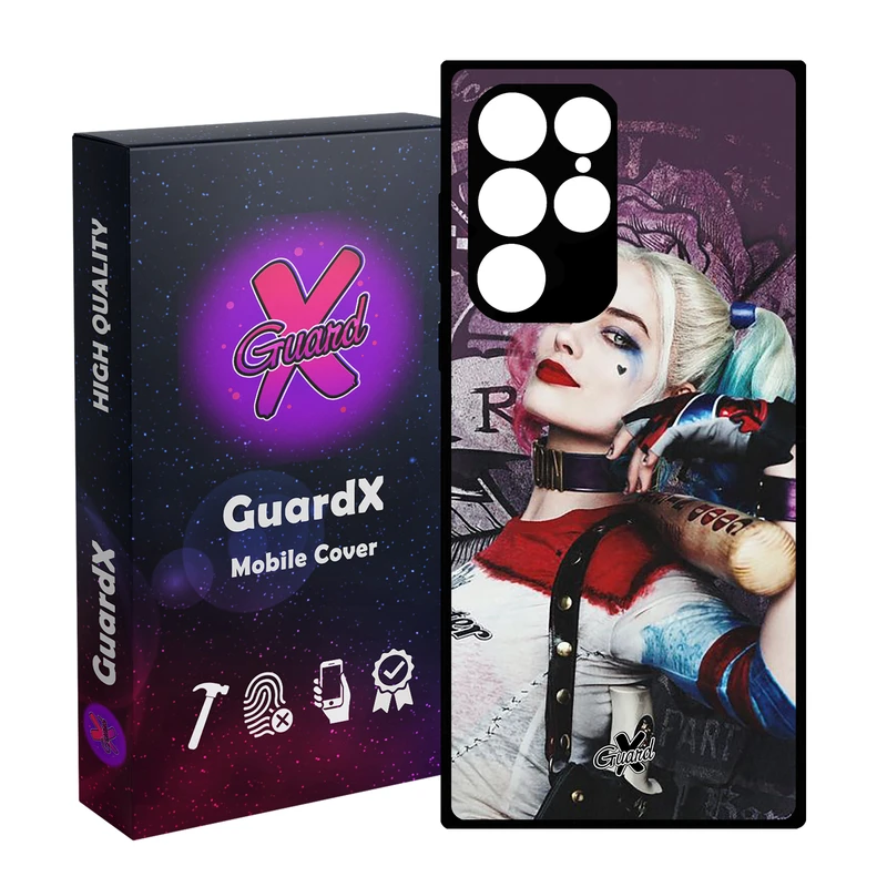 کاور گارد ایکس طرح Harley Quinn مدل Glass10235 مناسب برای گوشی موبایل سامسونگ Galaxy S23 Ultra