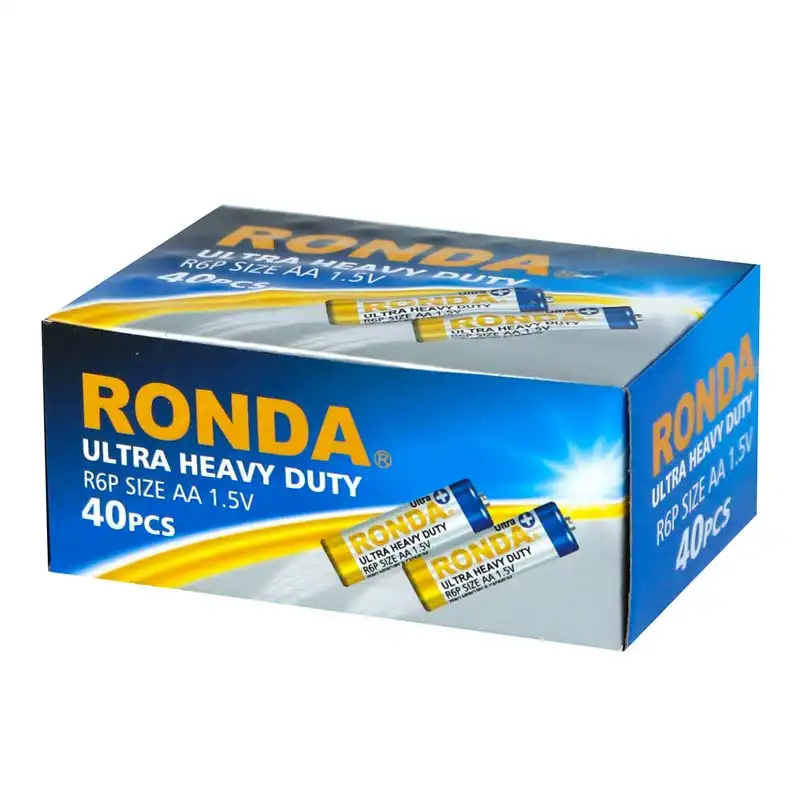 باتری قلمی روندا مدل Ultra Plus Heavy Duty R6P بسته 40 عددی