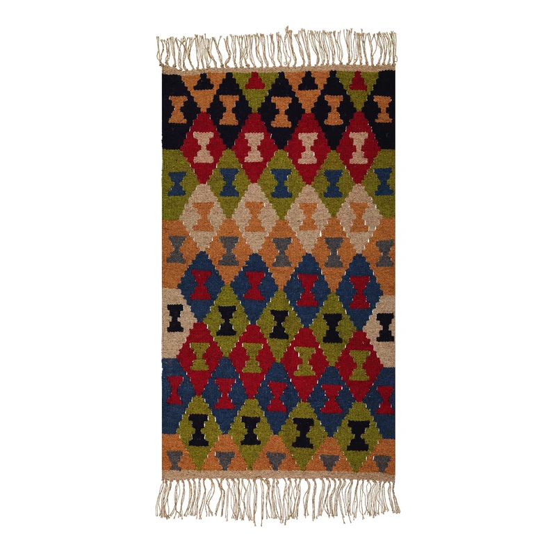 گلیم دستبافت یک متری مدل شنی کد 31