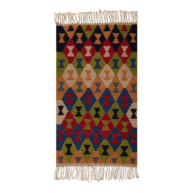 گلیم دستبافت یک متری مدل شنی کد 31