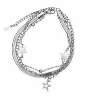 دستبند زنجیری زنانه مدل ماری و ستاره