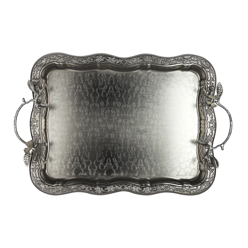 سینی دسته دار سالینو مدل پروانه کد 6021 سایز 36x29 سانتی متر