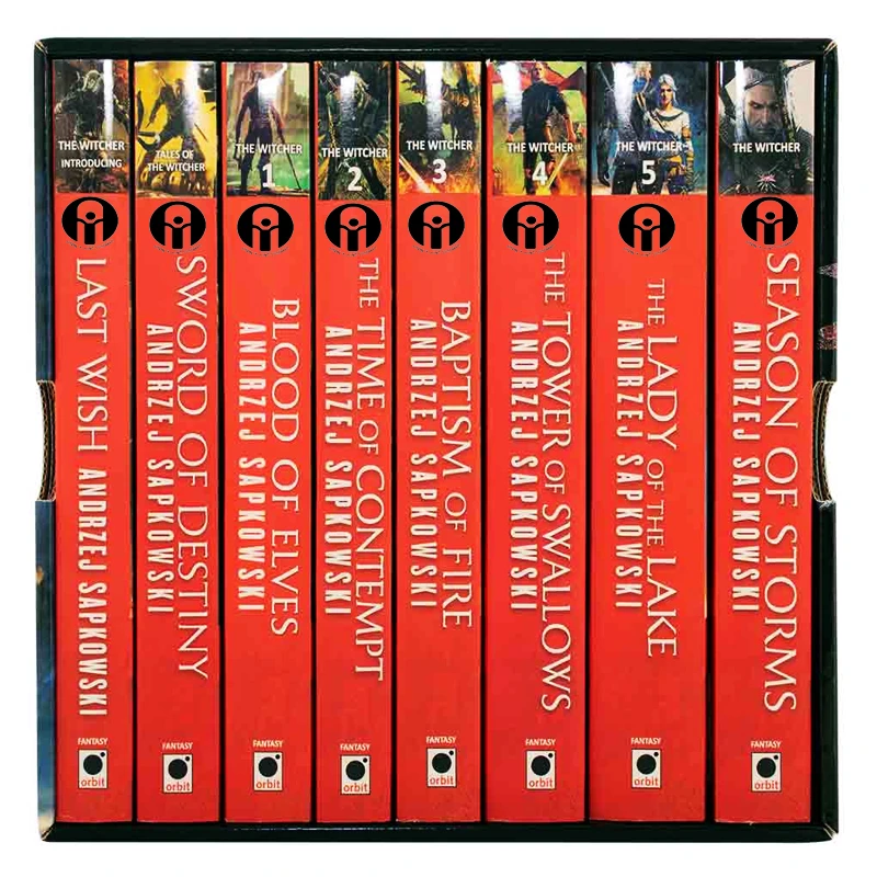 کتاب The Witcher اثر Andrzej Sapkowski انتشارات الوندپویان 8 جلدی
