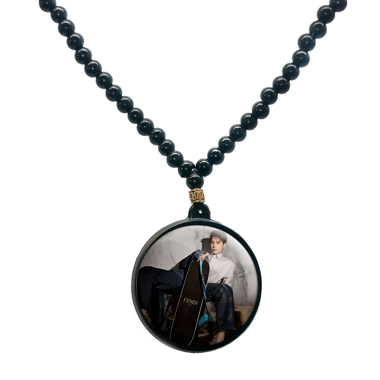 گردنبند پرمانه طرح GOT7 کد pmd.19128 مدل دو طرفه