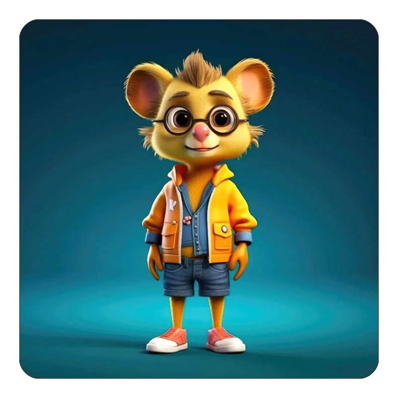 مگنت کاکتی طرح حیوانات کارتونی مدل mp27149