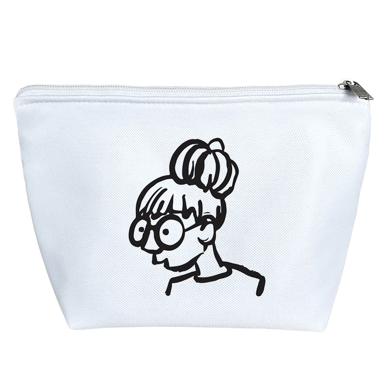 کیف لوازم آرایش دخترانه خندالو مدل دختر عینکی کد 8645