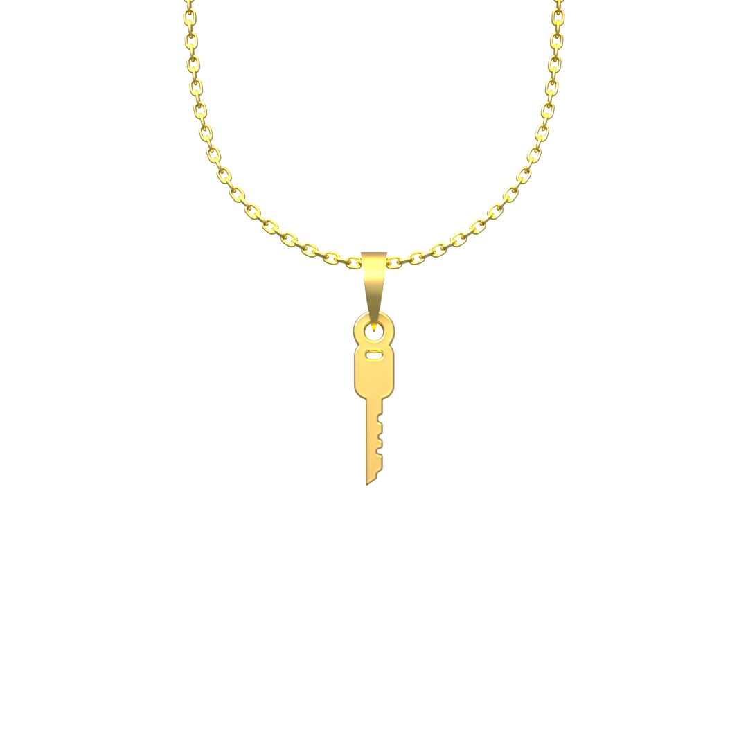 گردنبند طلا 18 عیار زنانه مدوپد مدل کلید کد F2-1-1059 -  - 5