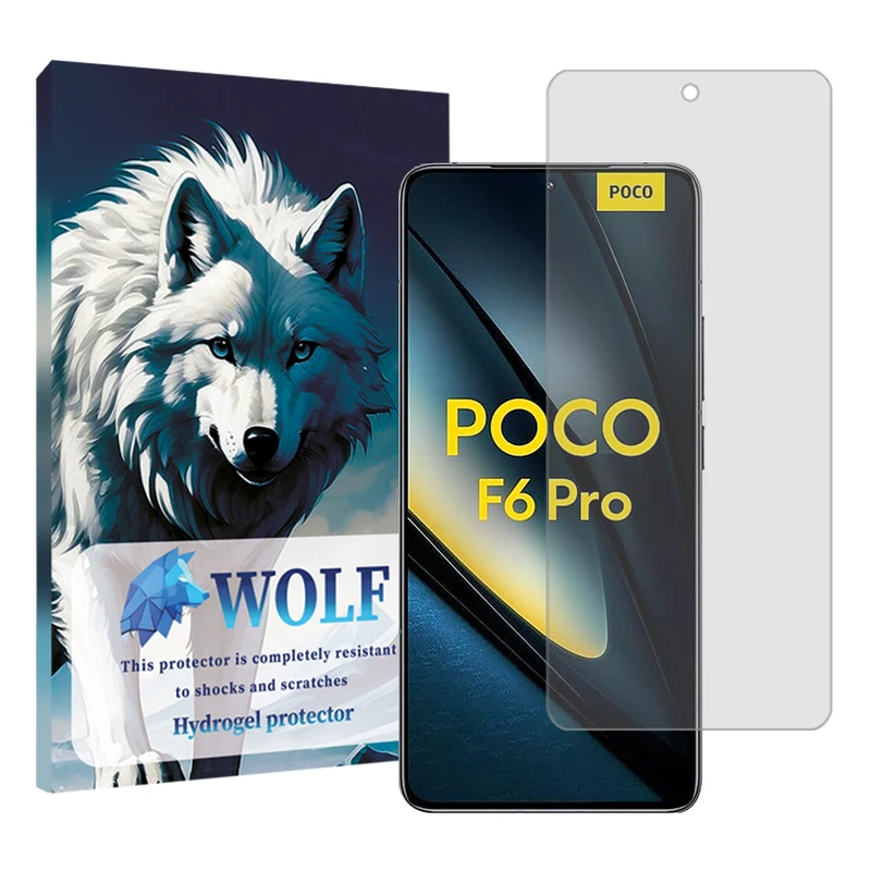محافظ صفحه نمایش شفاف ولف مناسب برای گوشی موبایل شیائومی Poco F6 Pro