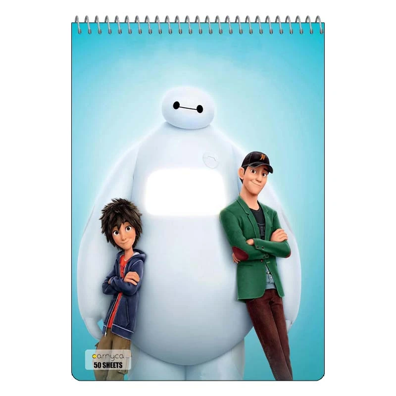 دفتر نقاشی 50 برگ کارنیکا طرح قهرمان بزرگ ۶ Big Hero 6 کد 82772
