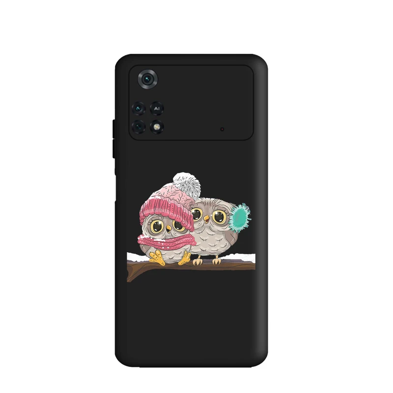 کاور قاب گارد طرح دخترانه جغد کد s6825 مناسب برای گوشی موبایل شیائومی Poco M4 Pro 4G