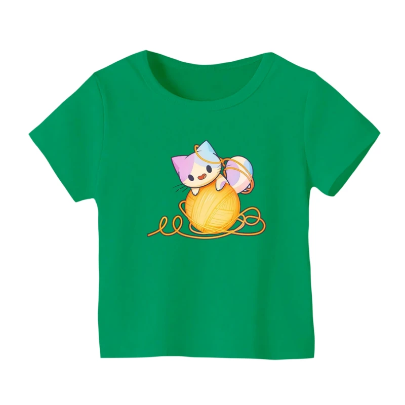 تی شرت آستین کوتاه بچگانه مدل گربه کد ۲۰