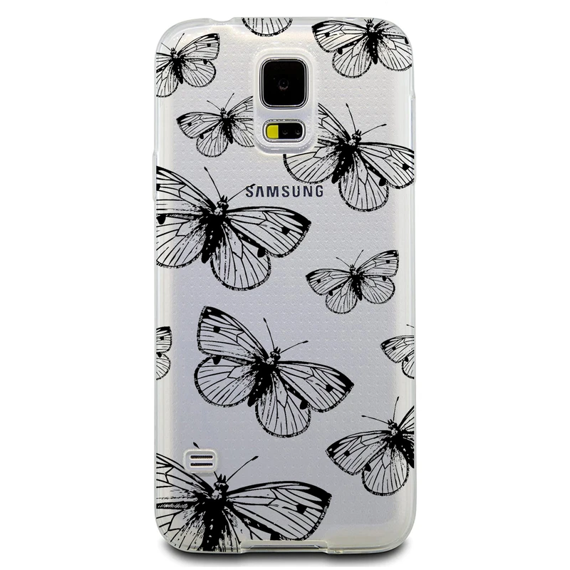 کاور مگافون طرح پروانه مدل C54-B مناسب برای گوشی موبایل سامسونگ Galaxy S5