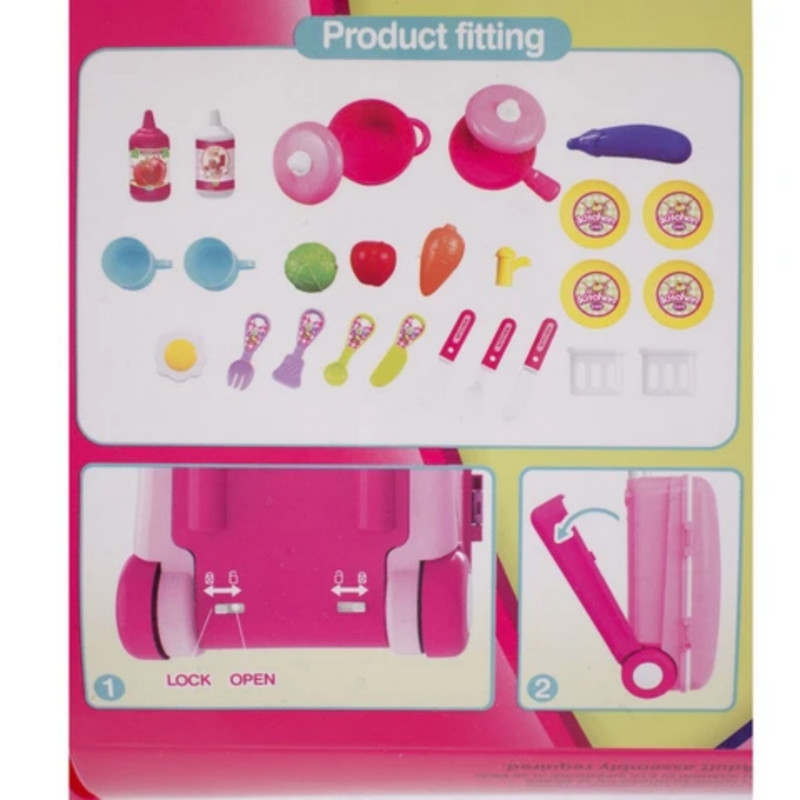 اسباب بازی مدل میز آشپزی چمدانی