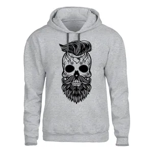 هودی مردانه مدل اسکلت کد 134 رنگ طوسی