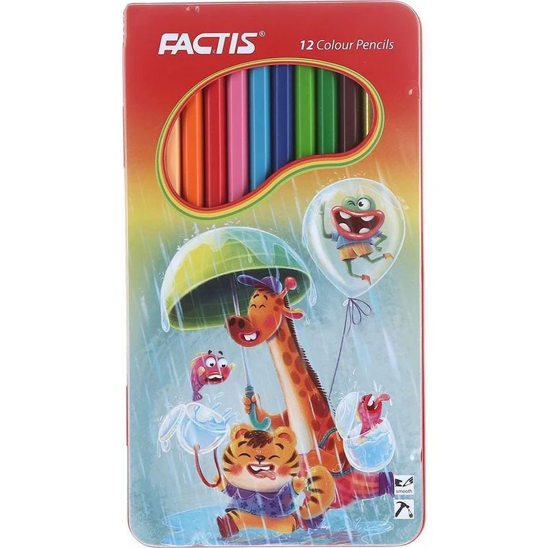 مداد رنگی 12 رنگ فکتیس طرح زرافه و دوستان مدل F0711