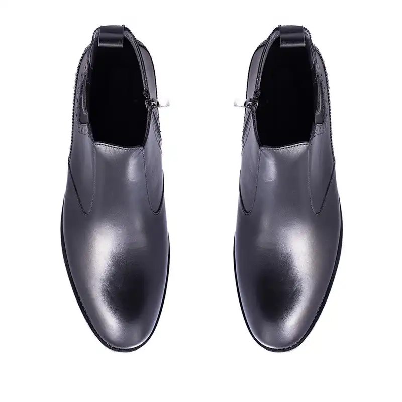 نیم بوت مردانه مدل ناپو زیپی رنگ مشکی