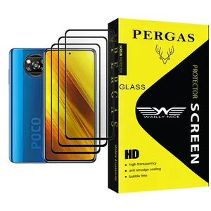 Waily Nice Pergas Glass MIX003 Screen Protector For Xiaomi Poco X3 NFC Pack Of 3