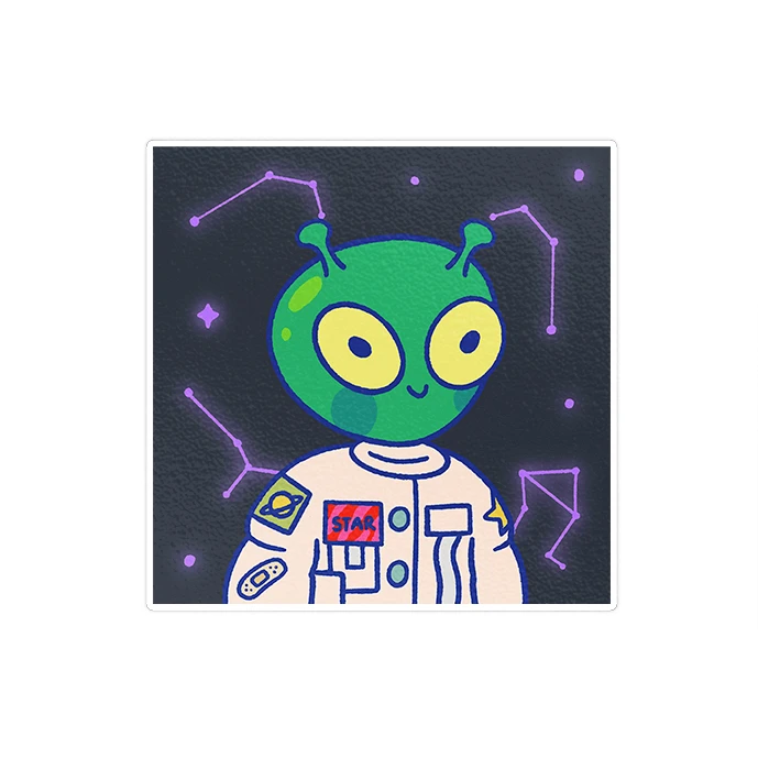استیکر لپ تاپ ماسا دیزاین طرح ALIEN مدل STKJO